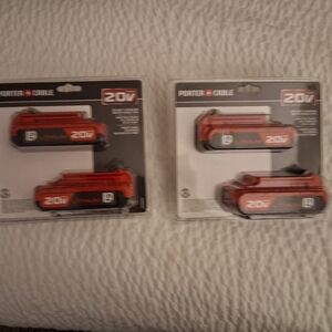 Porter Cable 20V Lithium Battery Pack - Red and Black